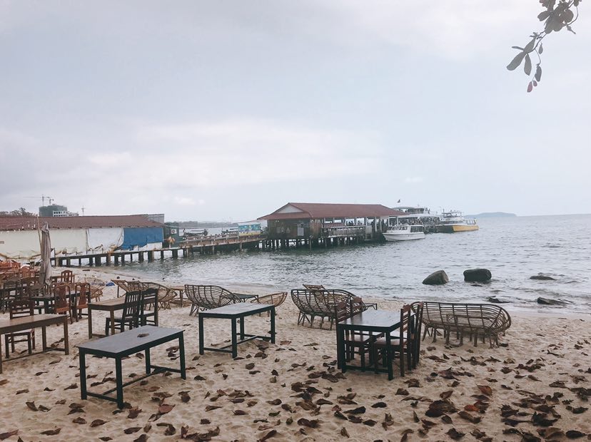 西哈努克港的海邊景色