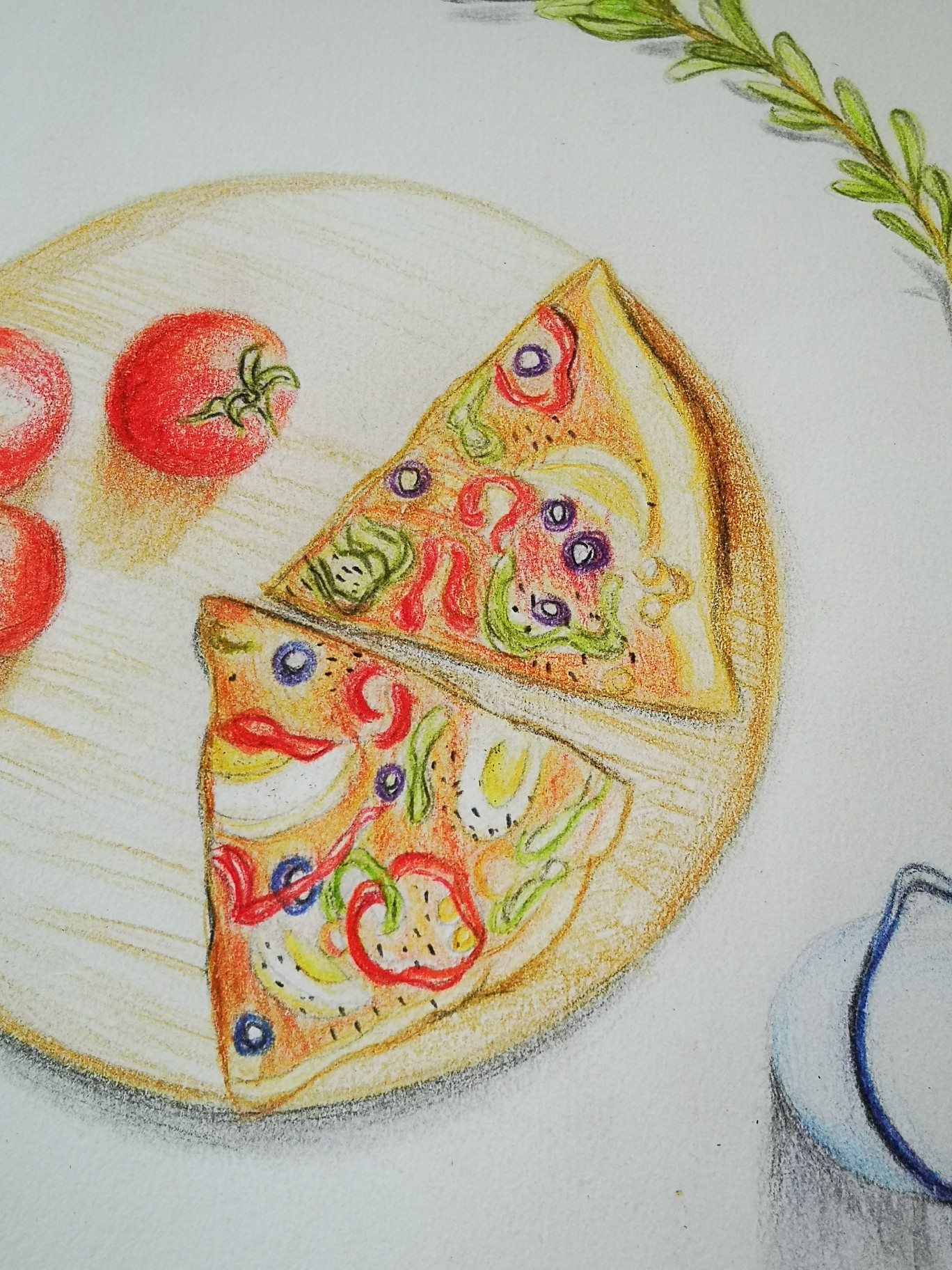 披萨|Wife's Drawing Practice
